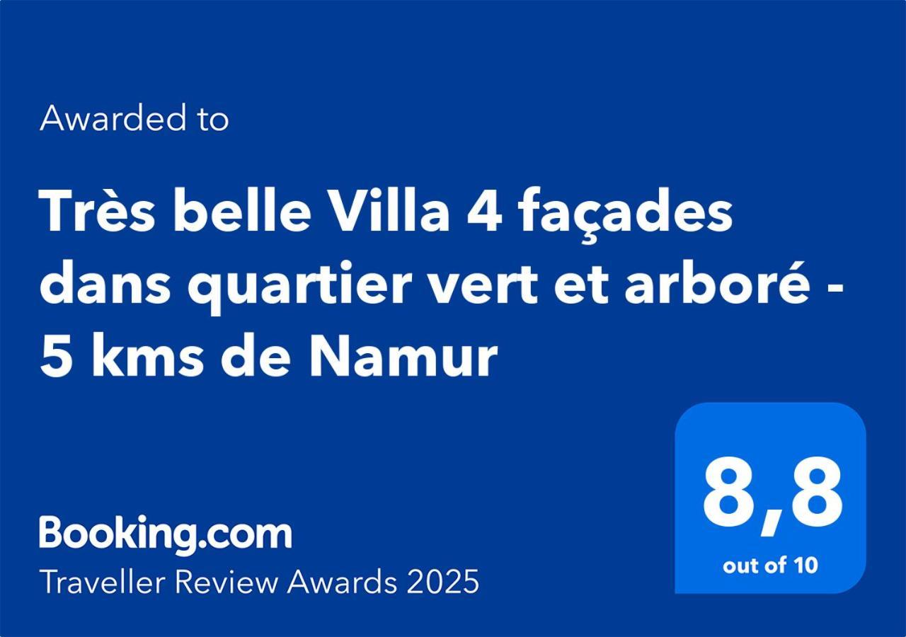 Tres Belle Villa 4 Facades Dans Quartier Vert Et Arbore - 5 Kms De Namur Ngoại thất bức ảnh
